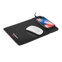 Leatherette mouse pad with wireless charging technology.... from ASI 68507...