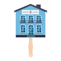 House-shaped hand fan with a wooden handle.... from ASI 98360 WOWLine / WOWLine®