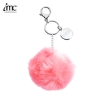 3 1/2" dia Pink Cottontail Split-Ring Keychain