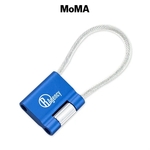 MoMA Aluminum Stainless Steel Cable Keychain