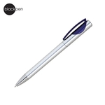 Blackpen Economical Plastic Ballpoint Pen, Silver