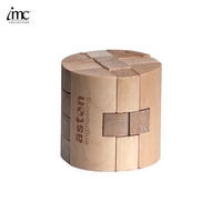 Cylinder-Shaped Solid Wooden Puzzle for Challenging Fun