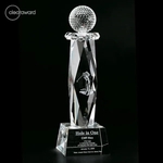 Clearaward Optical Crystal Pebble Golf Ball Award 20"