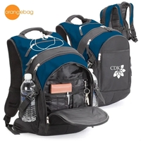 Orangebag Black 600D Polyester Padded Backpack... from ASI 62820...