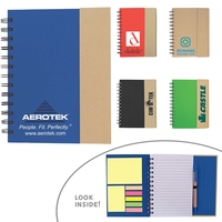 Spiral notebook with magnetic cover, sticky flags and pen.... from ASI 63549...