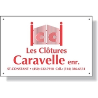 White Fence Metal Plate .040. Ideal for long term outdoor use.... from ASI...