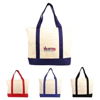 12oz.Cotton Canvas Reusable Zipper Tote Bag w/ Handle&Pocket