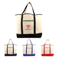 Deluxe Cotton Canvas Tote Bag w/ Outer Pocket... from ASI 39820 Opusline...