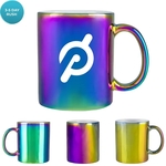 Iridescent Mug White Inner 11 Oz