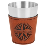 Rawhide 2oz. Leatherette & Stainless Steel Shot Glass