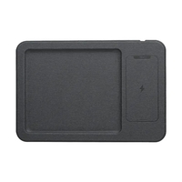 Multifunction Desktop Charger features a 15-watt wireless charger, leather...