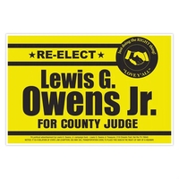 Yard sign white color in corrugated plastic, 2 color imprint on... from ASI...