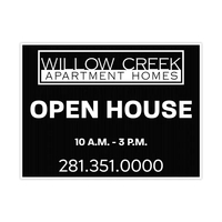 Yard sign white color in corrugated plastic, 1 color imprint on... from ASI...