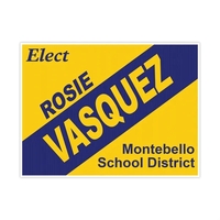 Yard sign white color in corrugated plastic, 2 color imprint on... from ASI...