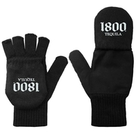 Acrylic/Wool blend glove/mitten combo with polyester lining, micro fiber...