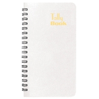 Tally book, wire-bound insert, 160 ruled pages with leatherette cover.......