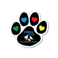 5" Paw Shaped Decal