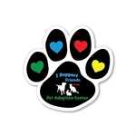 5" Paw Shaped Decal