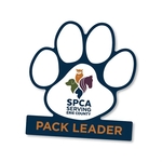 5" Paw Shape Decal w/ Footer