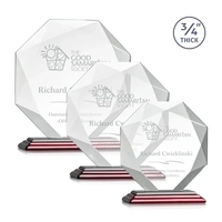 Starfire octagon shape award with faceted edges on an Albion™ base.... from...