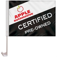 11.5" x 15" Light weight Stationary Use Single Reverse Car Flag... from ASI...