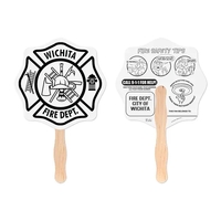 Fire badge shaped hand fan with a handle.... from ASI 98360 WOWLine / WOWLine®