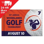 24 - Hour 14" x 20" Single Reverse Golf Flag with Tube