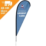 48 - Hour 8' Single Reverse Teardrop Banner w/ Hardware Set