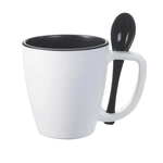 Double Wall Insulated Mug with Spoon, 14 oz.