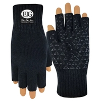 Deluxe acrylic knit fingerless gloves with grip pattern on palm... from ASI...