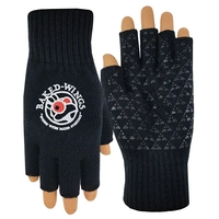 Deluxe acrylic knit fingerless gloves with grip pattern on palm... from ASI...