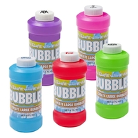 8 ounce container of bubbles and wand with imprinted cap.... from ASI 63549...