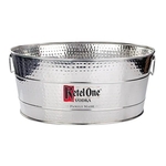 Aspen Stainless Steel Hammered Beverage Tub