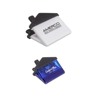 2 7/8" x 2 1/2" plastic house-shaped clip with a magnet.... from ASI 98360...