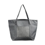 Heathered Tote Bag with Pocket