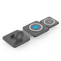 3-in-1 Powerful 15W MagSafe Qi wireless charger with foldable design.... from...