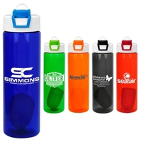 Two Tone Pop Up 24 oz. Colorful Bottle with Floating Infuser