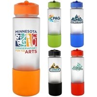 Pop Up 22 oz. Full Color Frosted Glass Grip Bottle... from ASI 30208 A P...