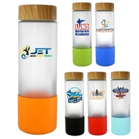 Bamboo Pattern 22 oz. Full Color Frosted Glass Grip Bottle... from ASI 30208...
