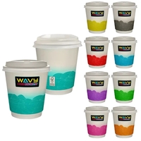 10 oz Full Color Turbulent Waves Insulated Paper Cup With Li... from ASI...