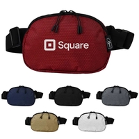 Water resistant belt bag with zippered compartments and adjustable strap.......