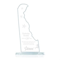 The States of America, each faithfully reproduced in aquashaped jade glass......