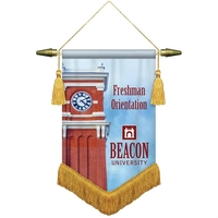 7" x 10" Custom Digitally Printed Podium Banner V Bottom with... from ASI...