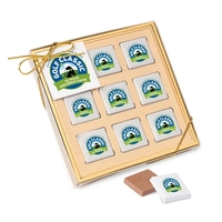 Nine Piece Chocolate Foiled Square Gift Box-Full Color... from ASI 44900 NC...