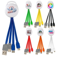 FULL COLOR VIVID DUAL INPUT 3-IN-1 CHARGING CABLE... from ASI 30208 A P...