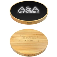 10-watt wireless charging pad made with bamboo.... from ASI 39552 BEL Promo