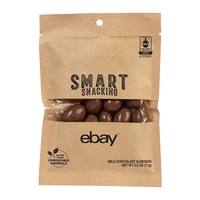 Fair Trade Milk Chocolate Almonds in Eco Kraft Pouch