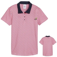 Women's performance golf polo with flag print.... from ASI 57653 Gold Bond