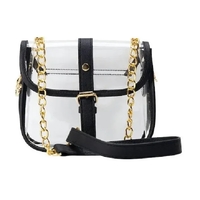 Stylish Cross body Purse with Chain Link Strap and Snap Flap... from ASI...
