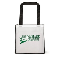 Polyester Tote with front and back panels accented by black gussets... from...